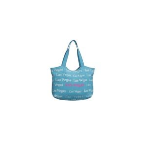 Bovano Tote Bag Womens Large Blue NWT Las Vegas Souvenir Canvas Travel